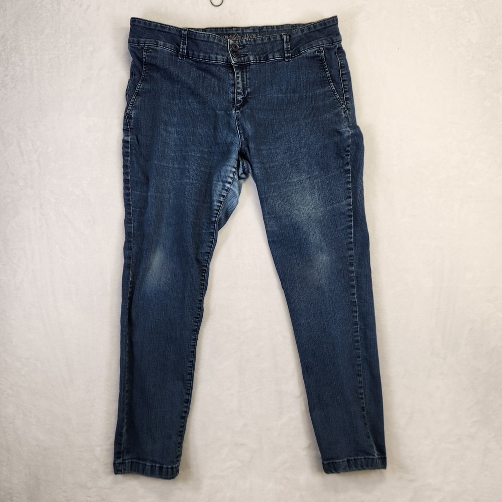 Second Yoga Jeans Womens Size 34‎ Blue Denim Wash Casual Pants